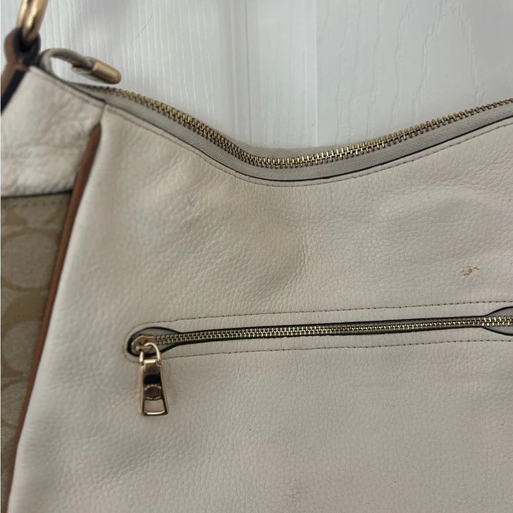 Coach C2855 Rori Shoulder Bag In Colorblock Signature Canvas‎ Light Khaki